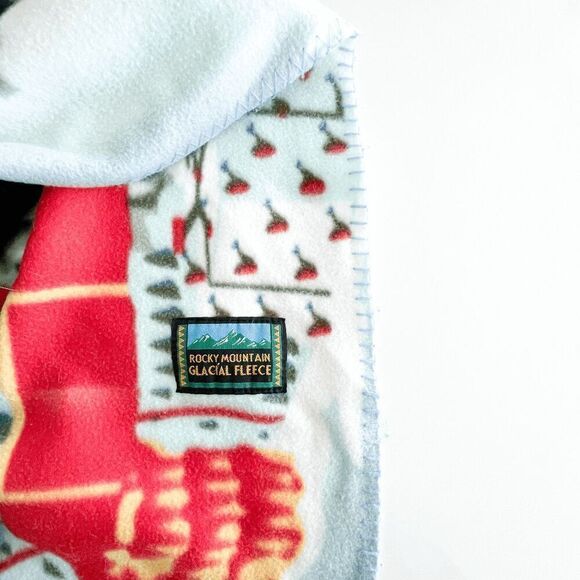 Rocky Mountain Blanket Glacial Fleece Christmas Tree Printed Multicolor - Picture 4 of 7